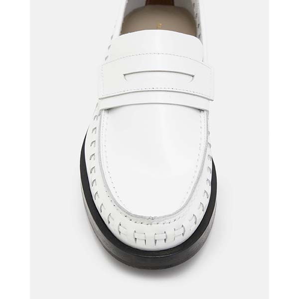 Allsaints Australia Womens Sofie Leather Loafers White AU13-786